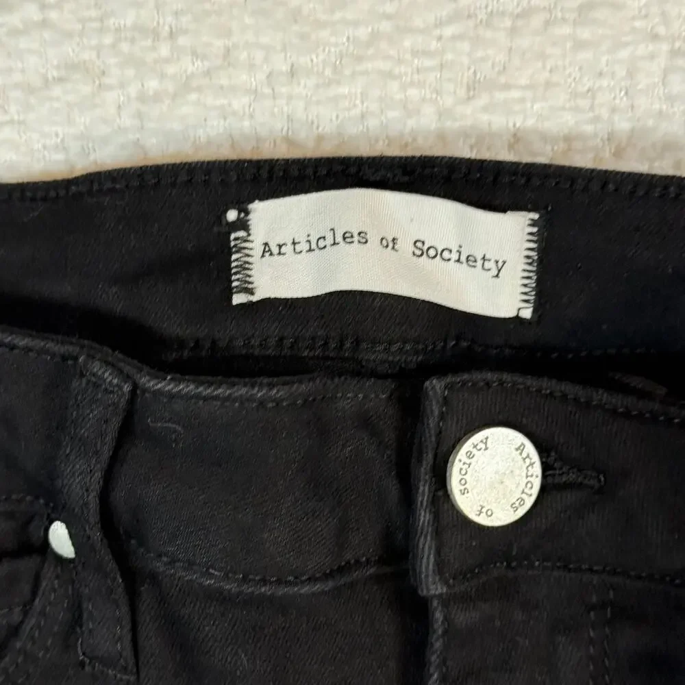 Articles of society womens black denim skinnny jeans size 2